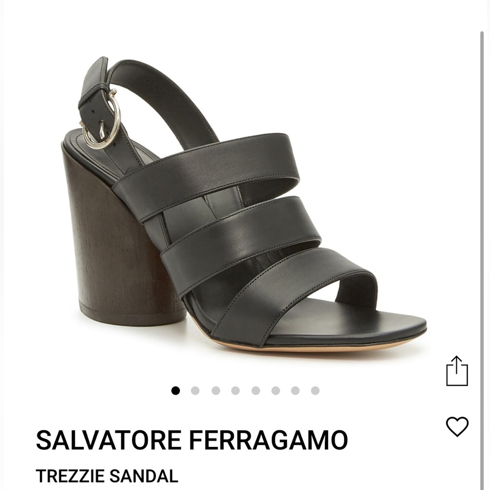 Black sandals with small heel